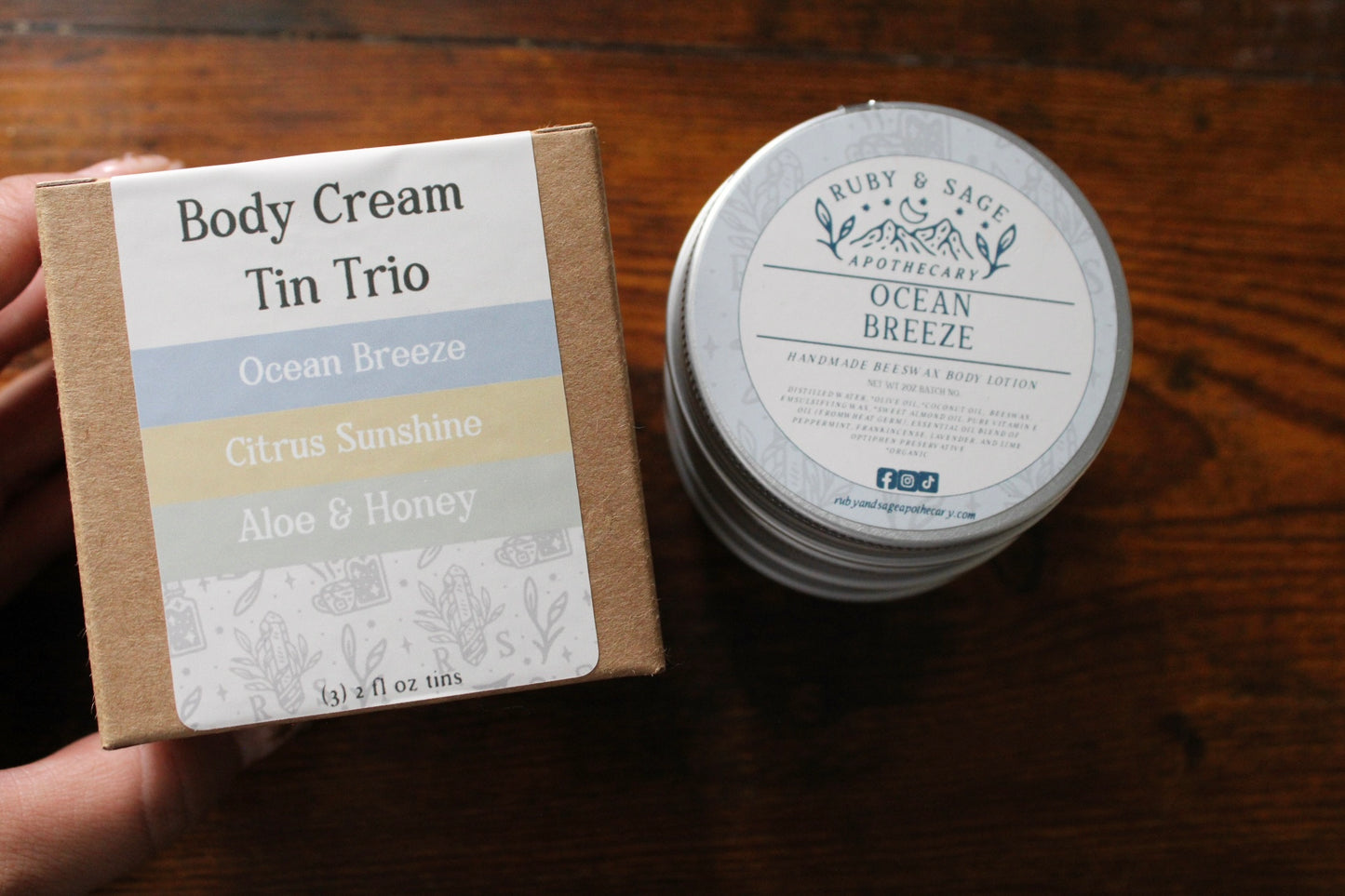 Beeswax Lotion Tin Trio