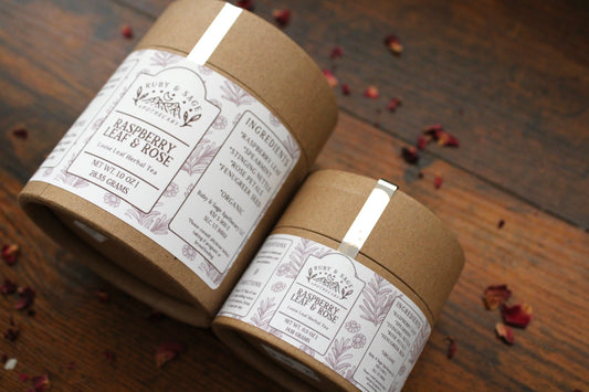 Raspberry Leaf & Rose Loose Leaf Herbal Tea