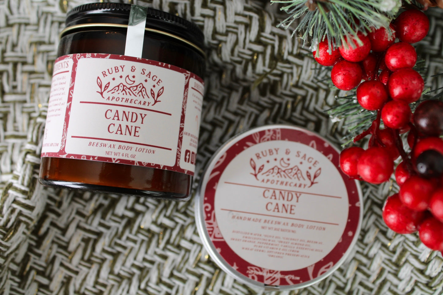 Candy Cane Beeswax Body Lotion