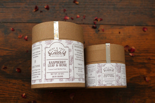 Raspberry Leaf & Rose Loose Leaf Herbal Tea