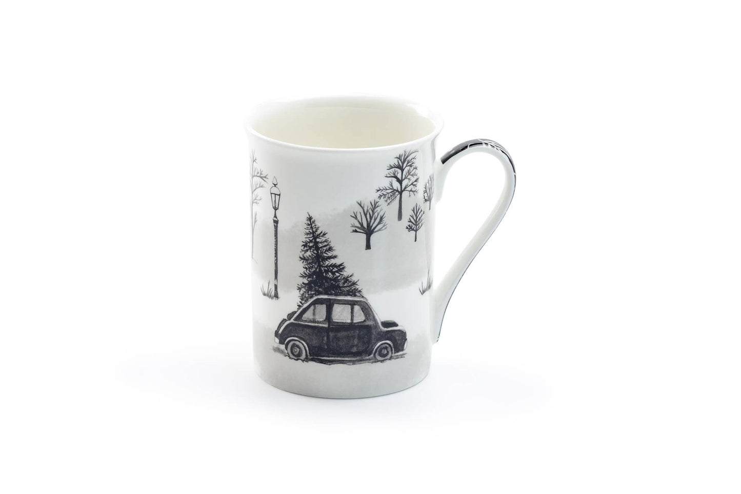 Christmas Tree Car 10oz Bone China Mug