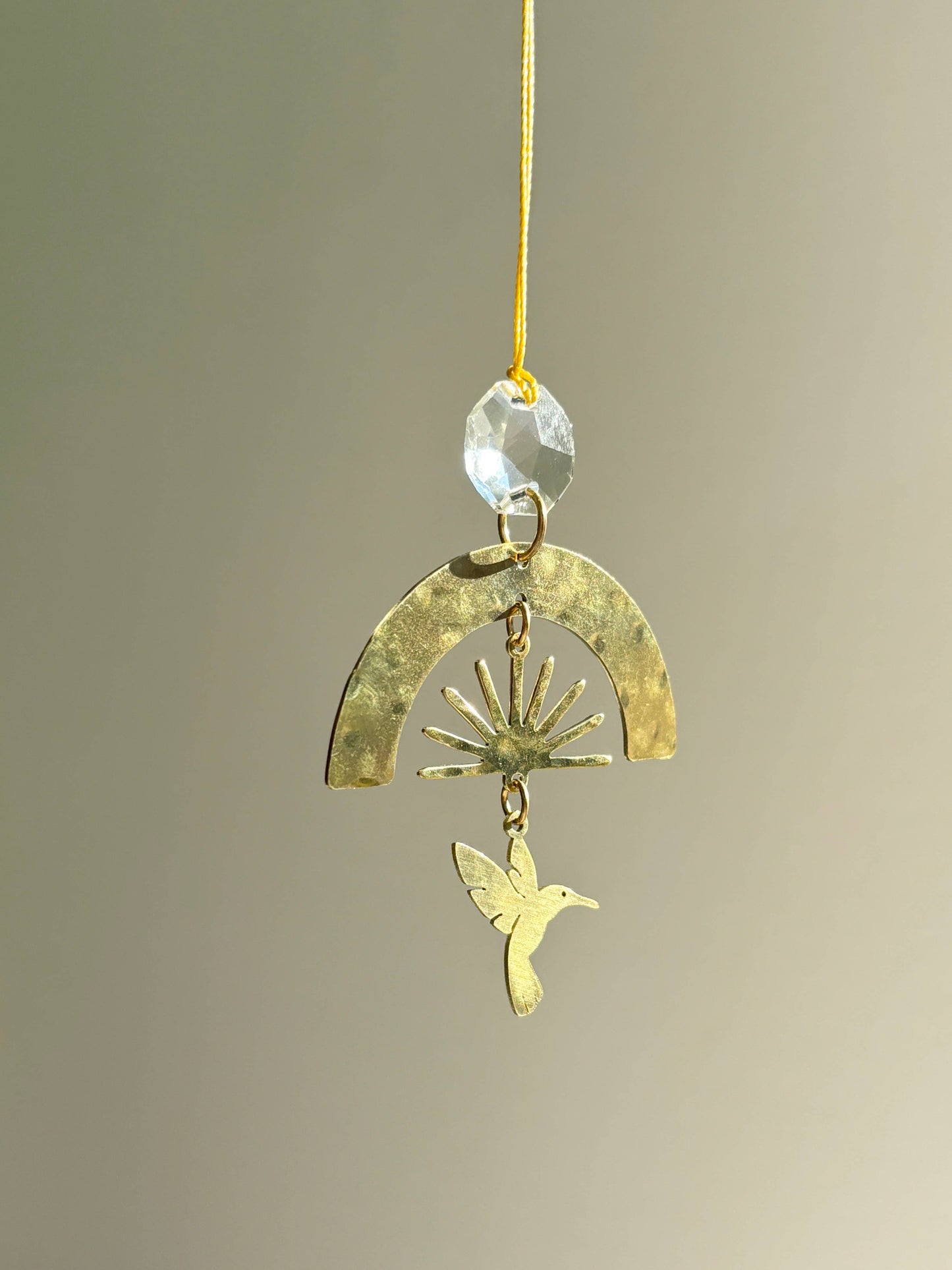 Ascension Hummingbird Light Catcher |Gold Charm | Suncatcher