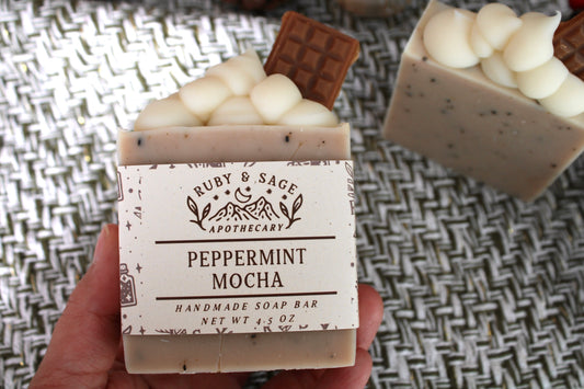 Peppermint Mocha Frosted Soap Bar