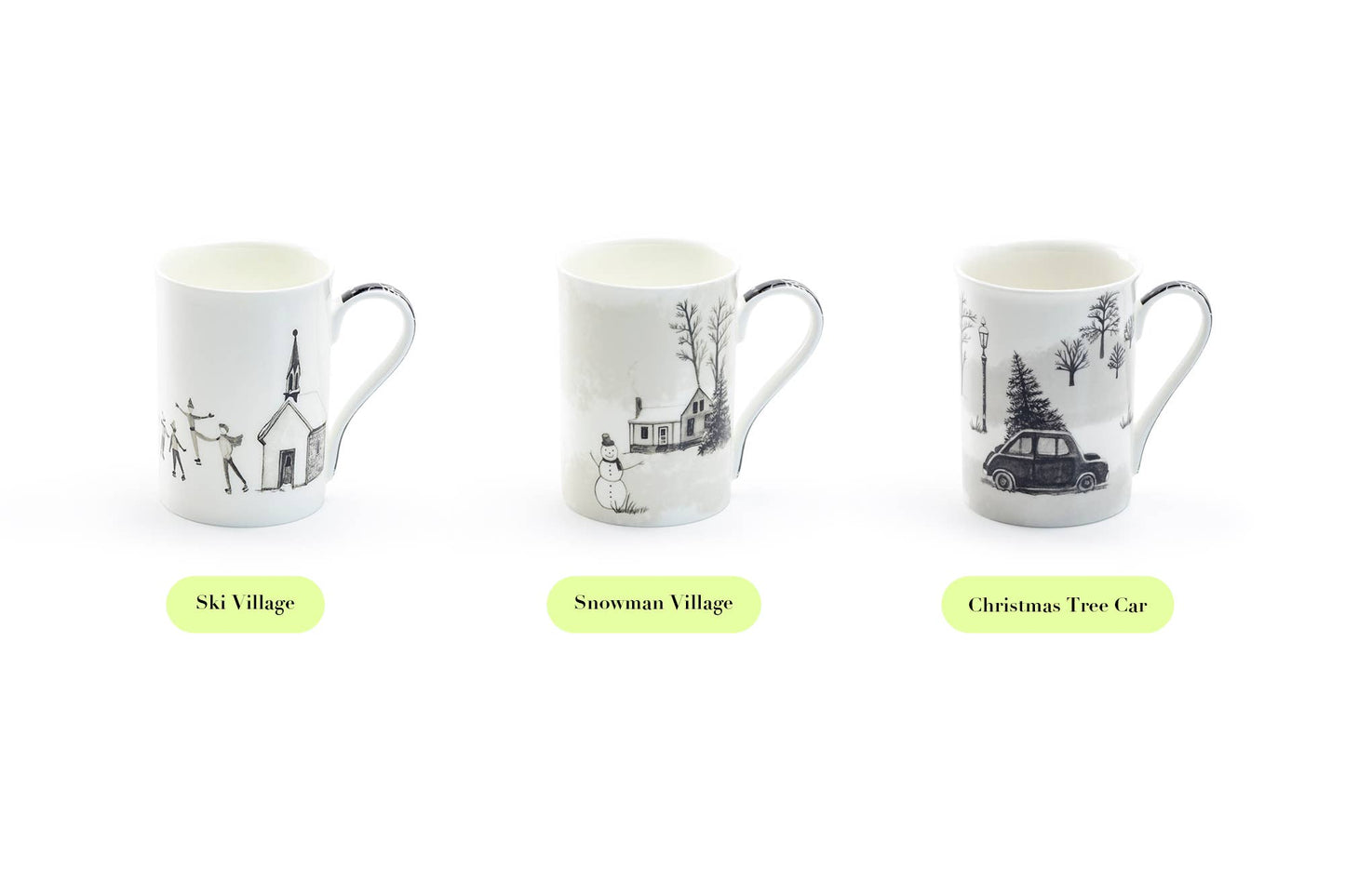 Winter Wonderland Snowman Village 10oz Bone China Mug